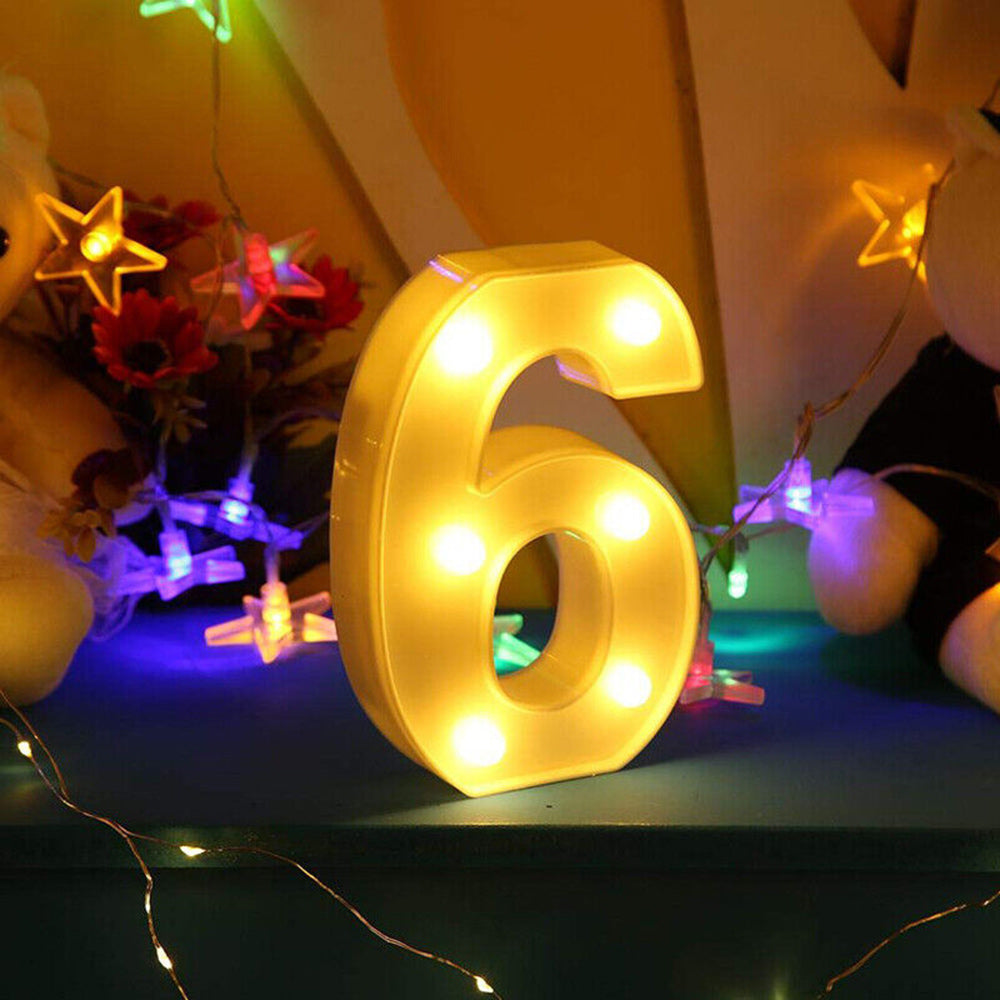 Numero LED bianco – luce calda 3000K per decorazioni feste - ambraled