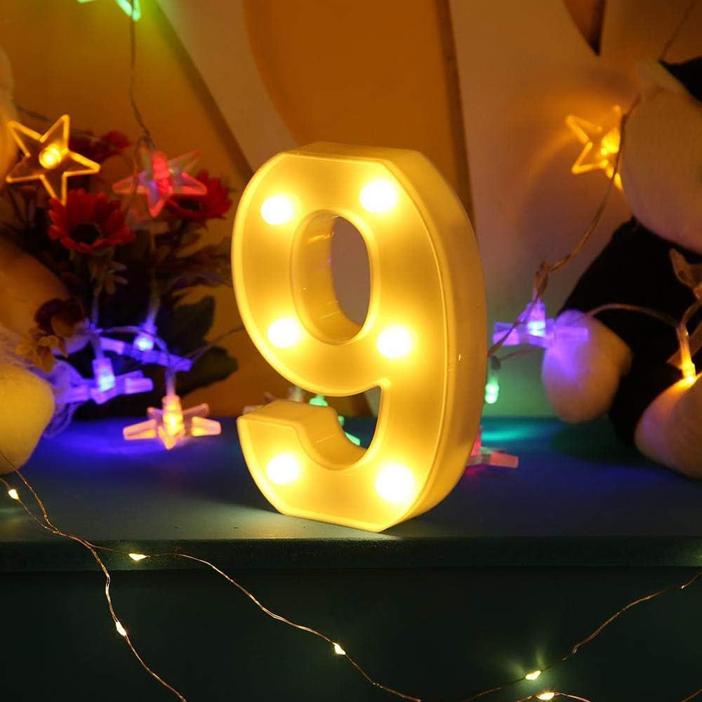 Numero LED bianco – luce calda 3000K per decorazioni feste - ambraled