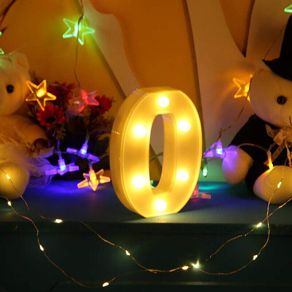 Numero LED bianco – luce calda 3000K per decorazioni feste - ambraled