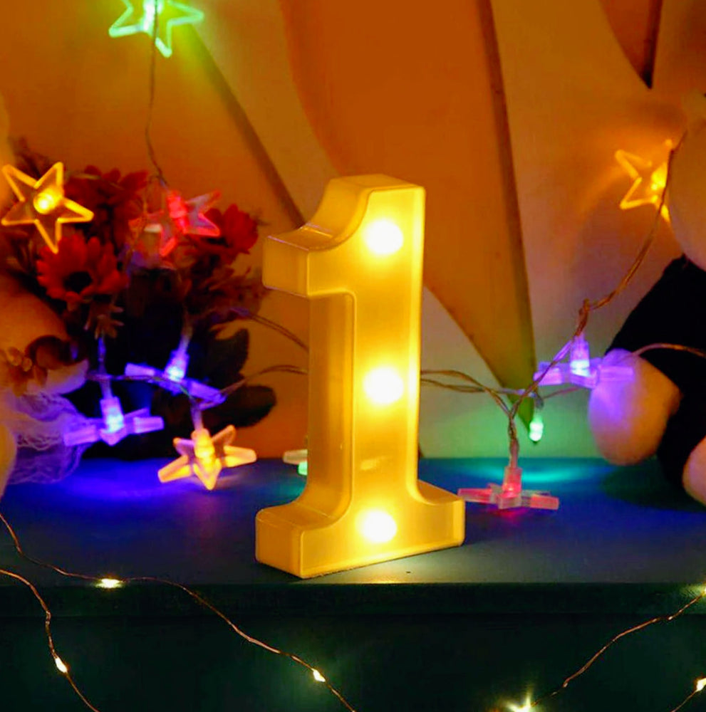 Numero LED bianco – luce calda 3000K per decorazioni feste - ambraled