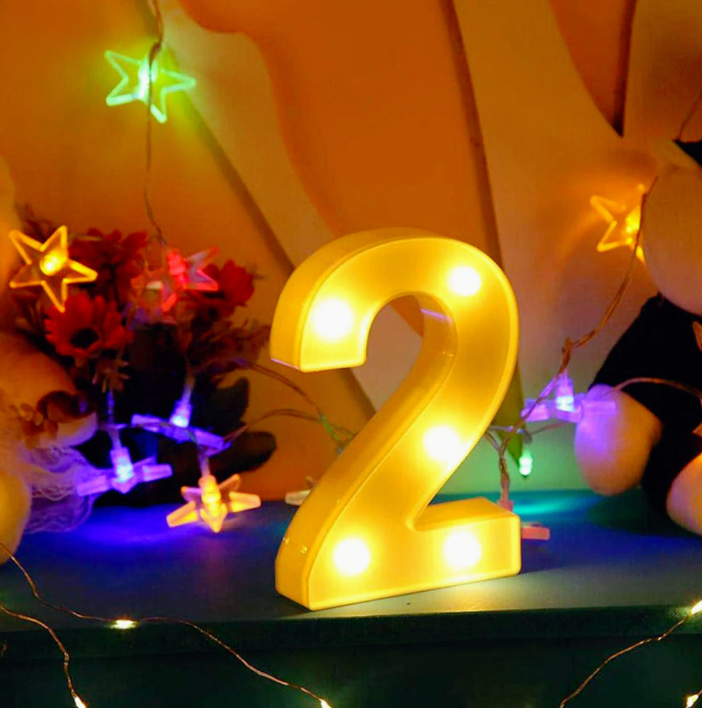 Numero LED bianco – luce calda 3000K per decorazioni feste - ambraled