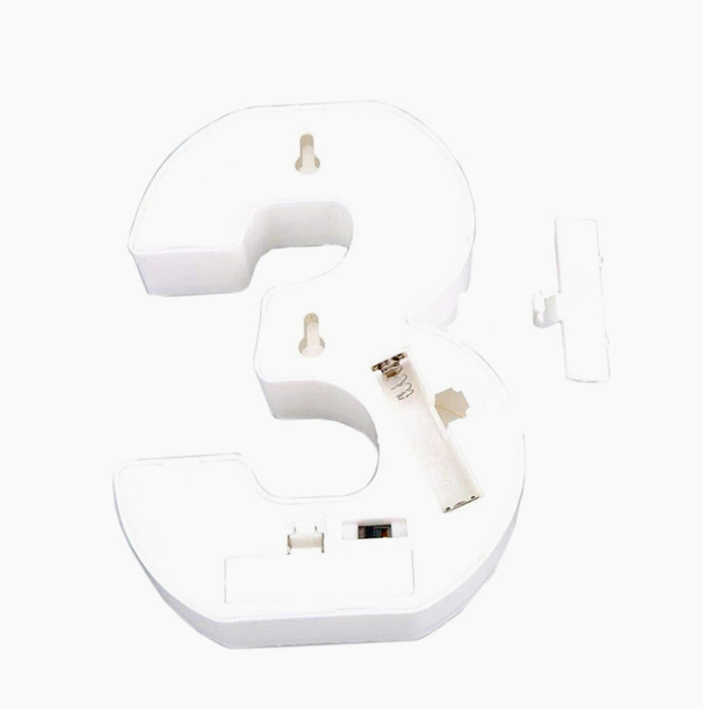 Numero LED bianco – luce calda 3000K per decorazioni feste - ambraled