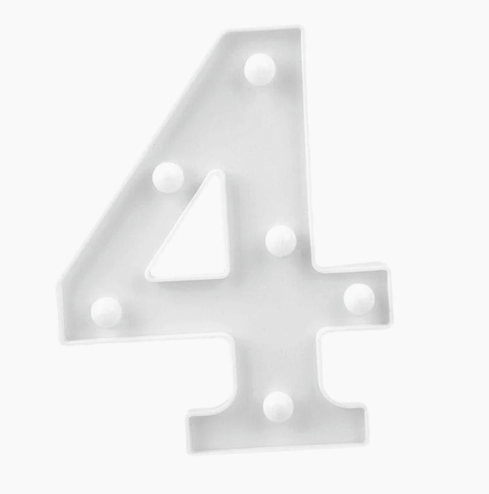 Numero LED bianco – luce calda 3000K per decorazioni feste - ambraled