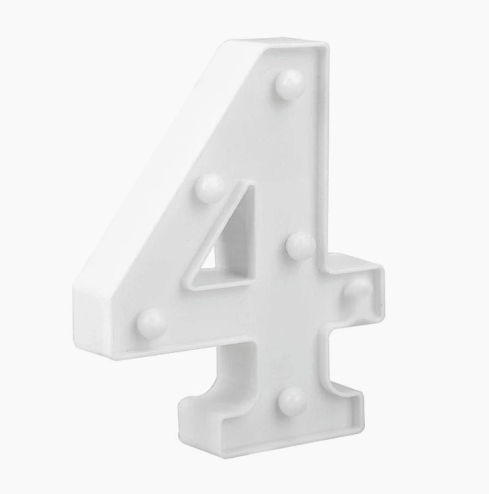 Numero LED bianco – luce calda 3000K per decorazioni feste - ambraled