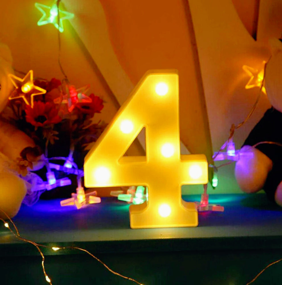 Numero LED bianco – luce calda 3000K per decorazioni feste - ambraled