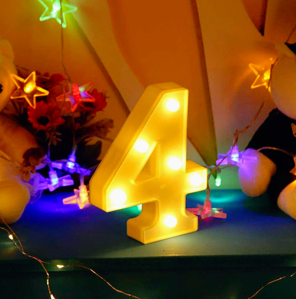 Numero LED bianco – luce calda 3000K per decorazioni feste - ambraled