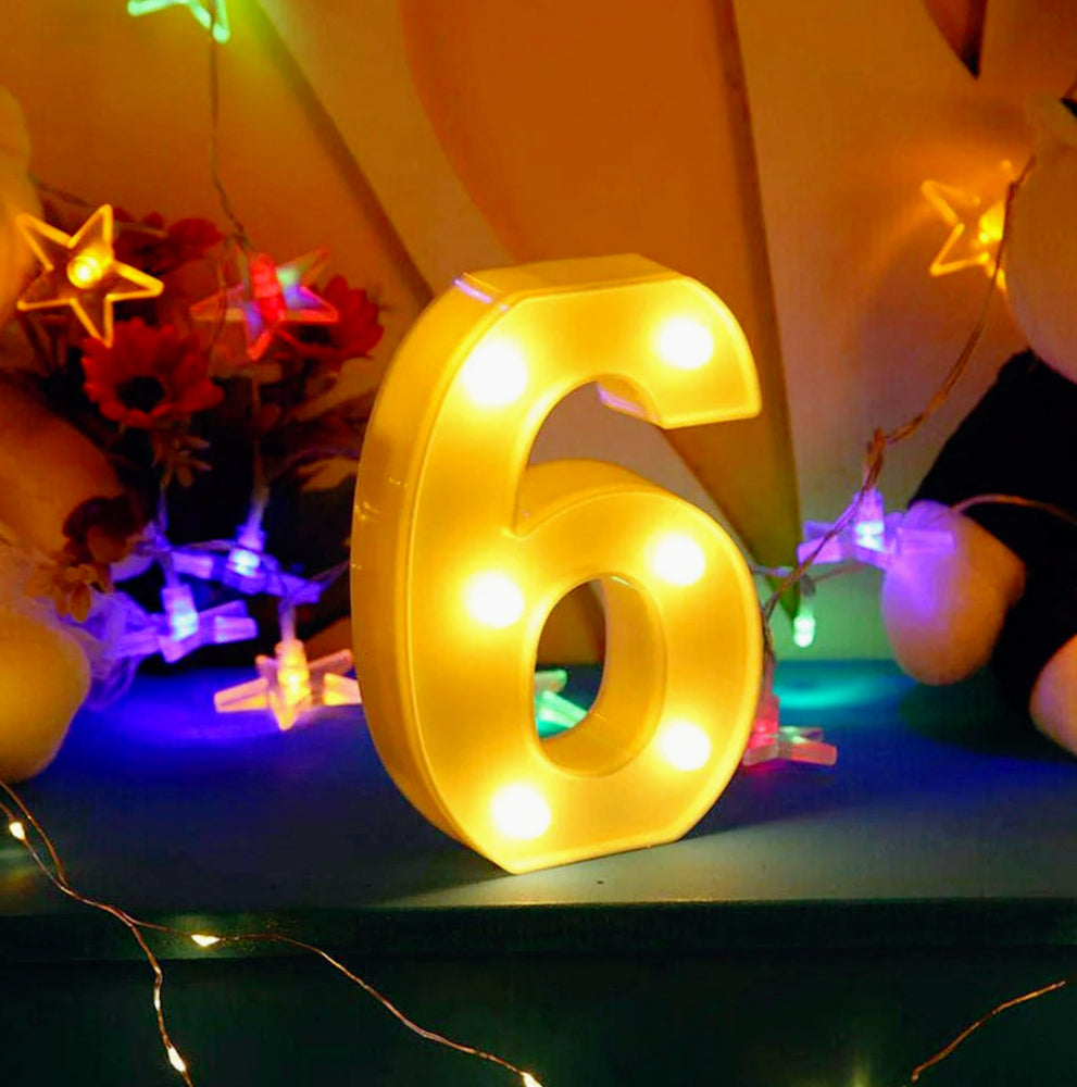 Numero LED bianco – luce calda 3000K per decorazioni feste - ambraled