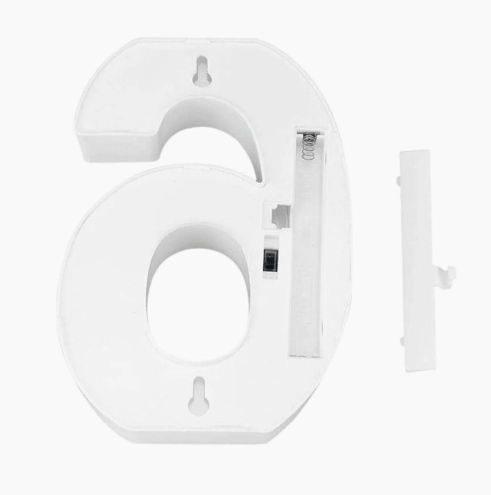 Numero LED bianco – luce calda 3000K per decorazioni feste - ambraled
