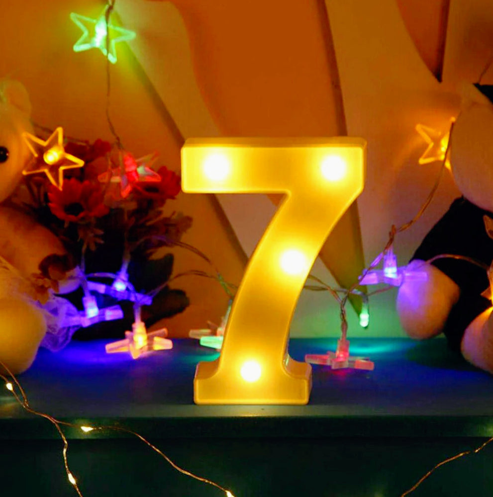 Numero LED bianco – luce calda 3000K per decorazioni feste - ambraled