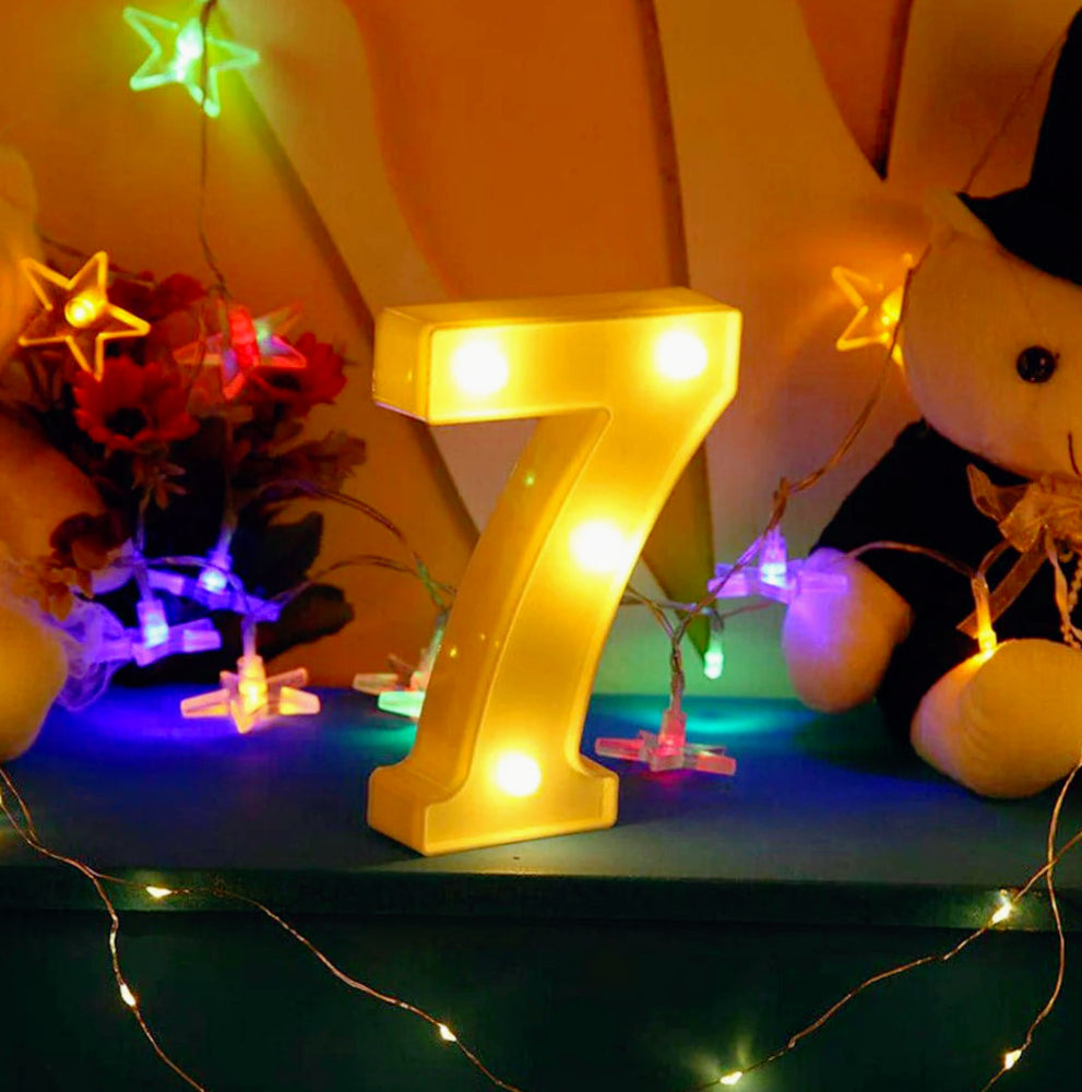 Numero LED bianco – luce calda 3000K per decorazioni feste - ambraled
