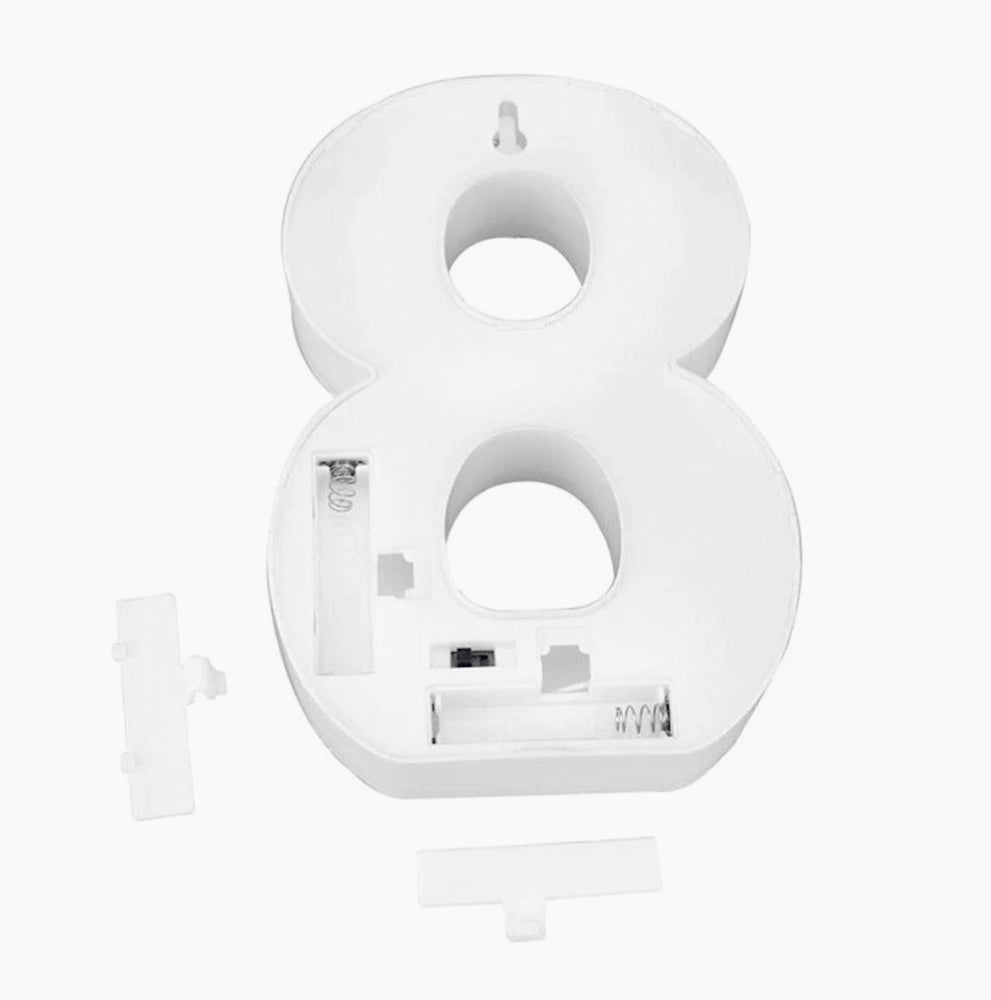Numero LED bianco – luce calda 3000K per decorazioni feste - ambraled