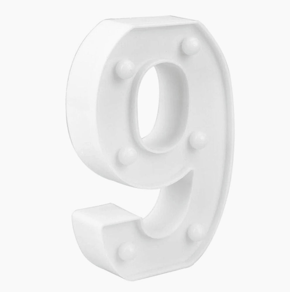 Numero LED bianco – luce calda 3000K per decorazioni feste - ambraled