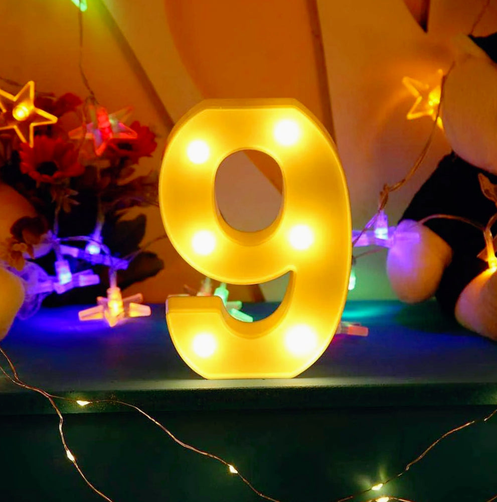 Numero LED bianco – luce calda 3000K per decorazioni feste - ambraled