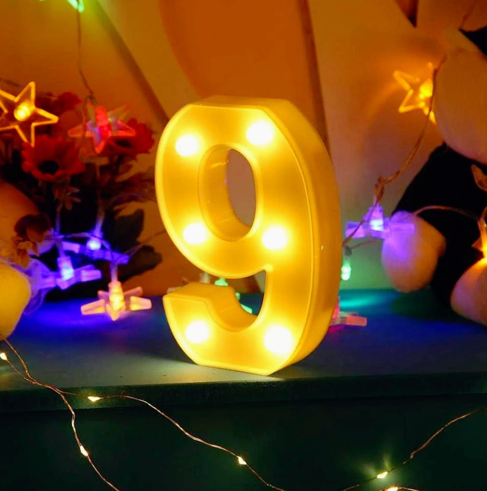 Numero LED bianco – luce calda 3000K per decorazioni feste - ambraled