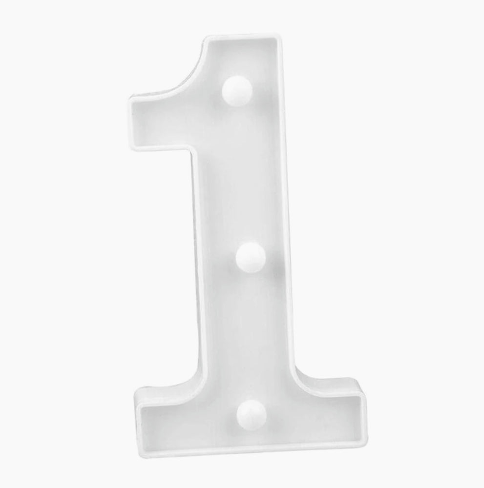 Numero LED bianco – luce calda 3000K per decorazioni feste - ambraled