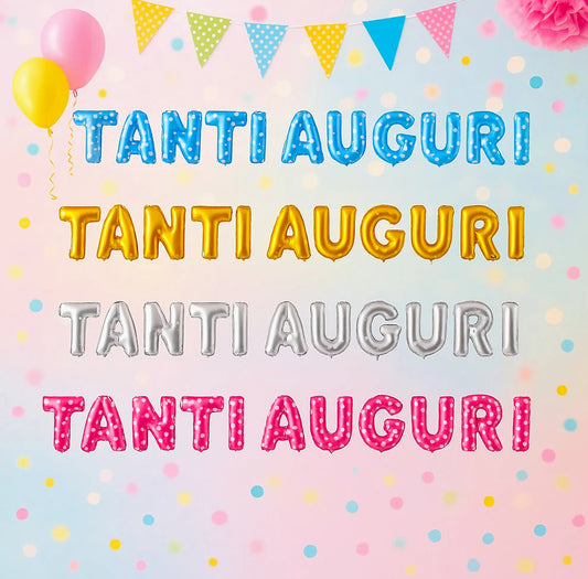 Palloncini "Tanti Auguri" – decorazione feste party - ambraled