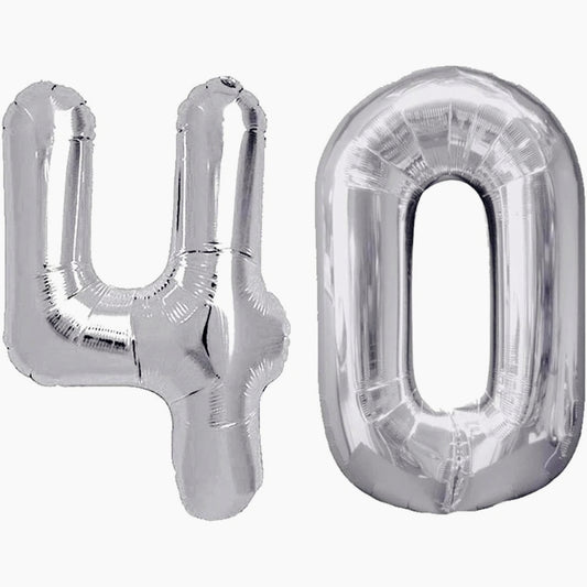 Palloncini giganti numero 40 – decorazione compleanni - ambraled