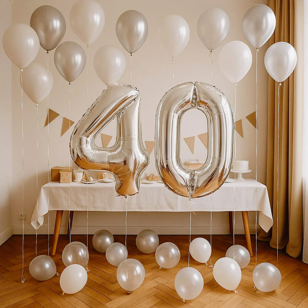 Palloncini giganti numero 40 – decorazione compleanni - ambraled