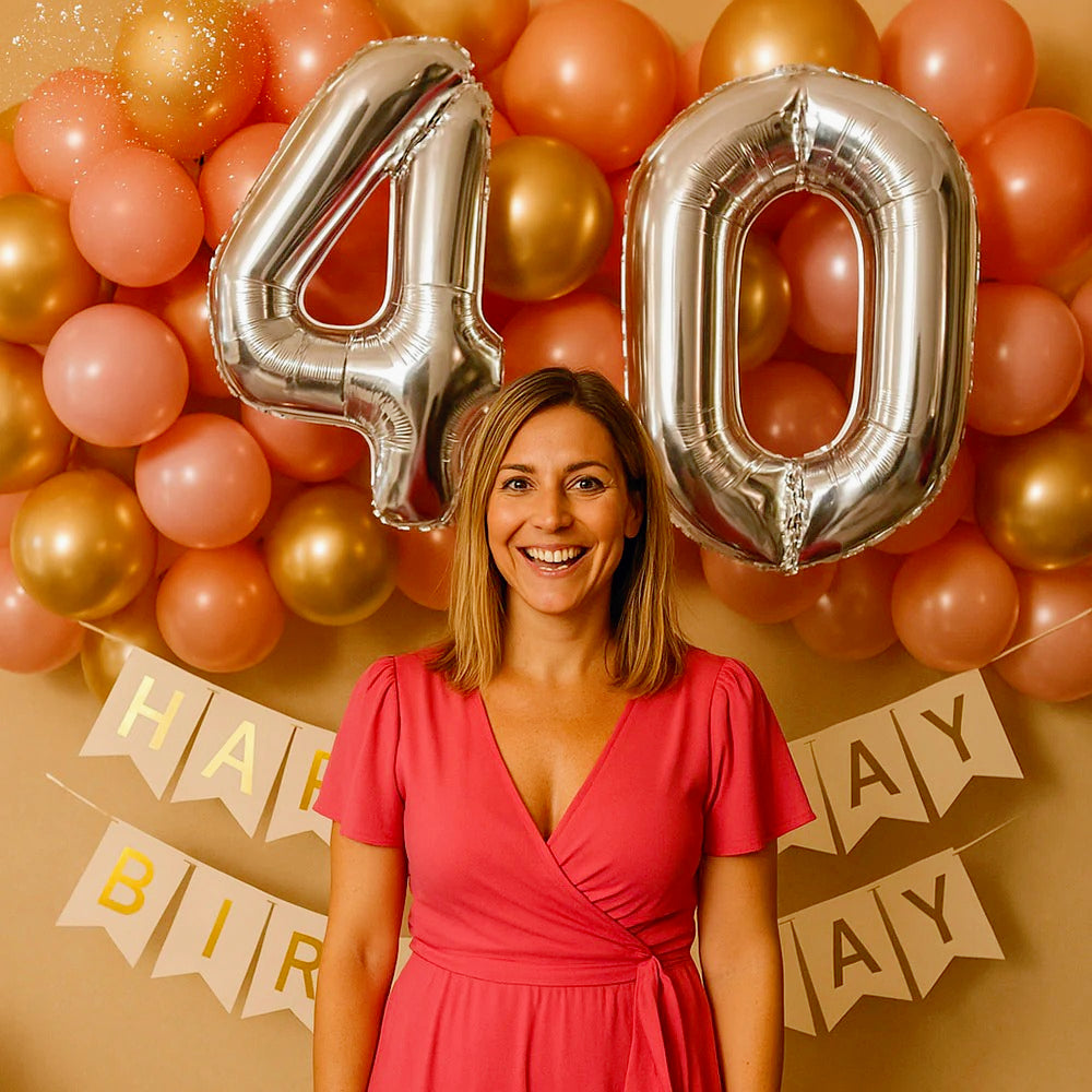 Palloncini giganti numero 40 – decorazione compleanni - ambraled