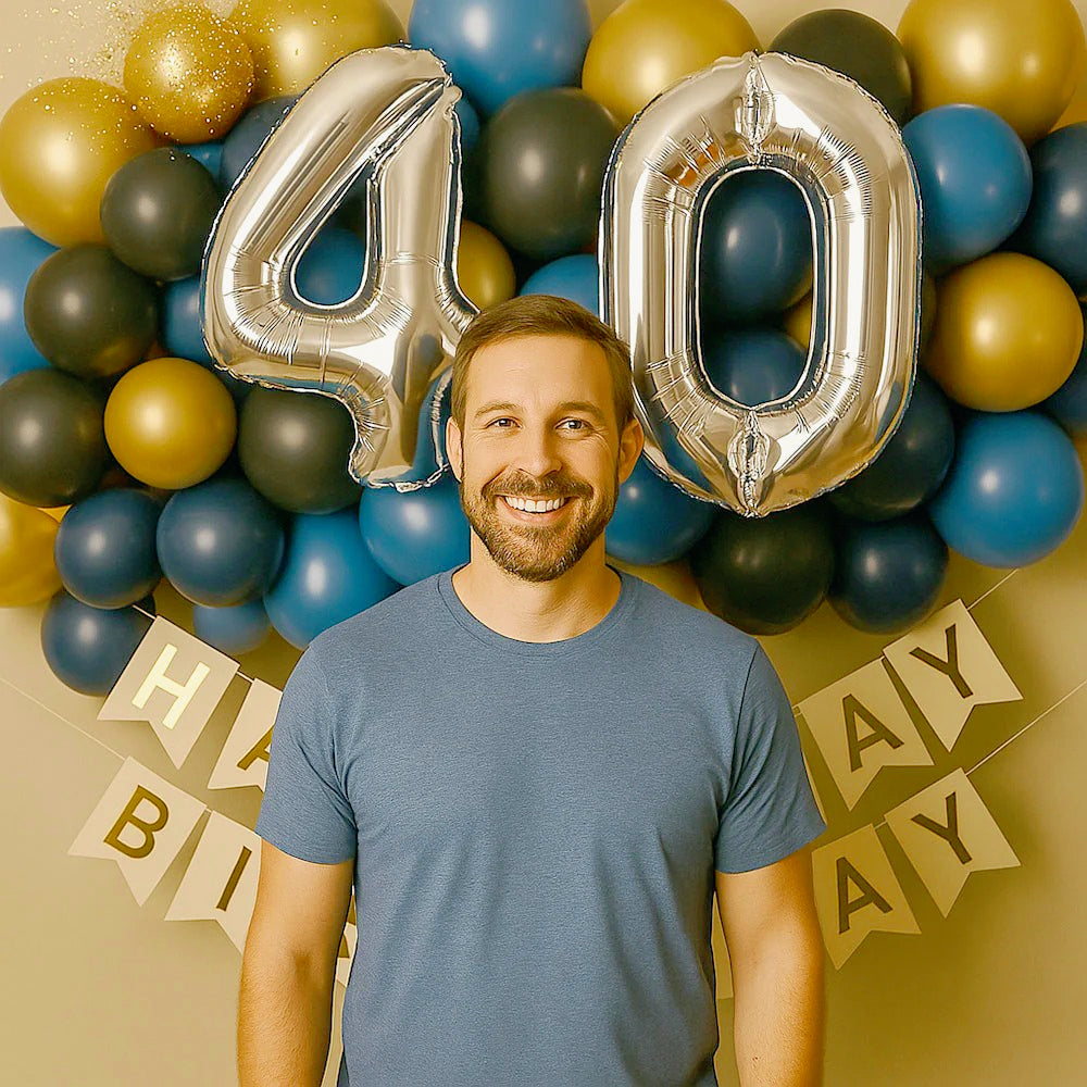 Palloncini giganti numero 40 – decorazione compleanni - ambraled