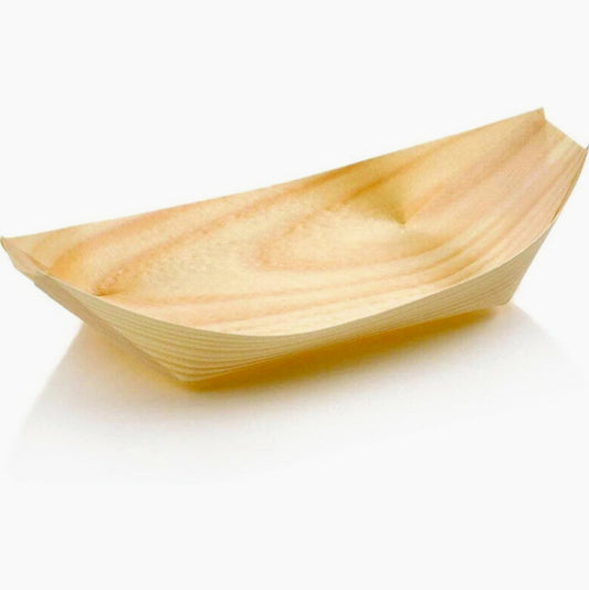 Set 32 barchette in legno per aperitivi e finger food monoporzioni - ambraled
