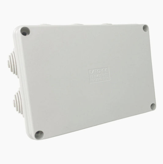 Scatola derivazione rettangolare 10 passacavi con coperchio a viti IP55 - ambraled