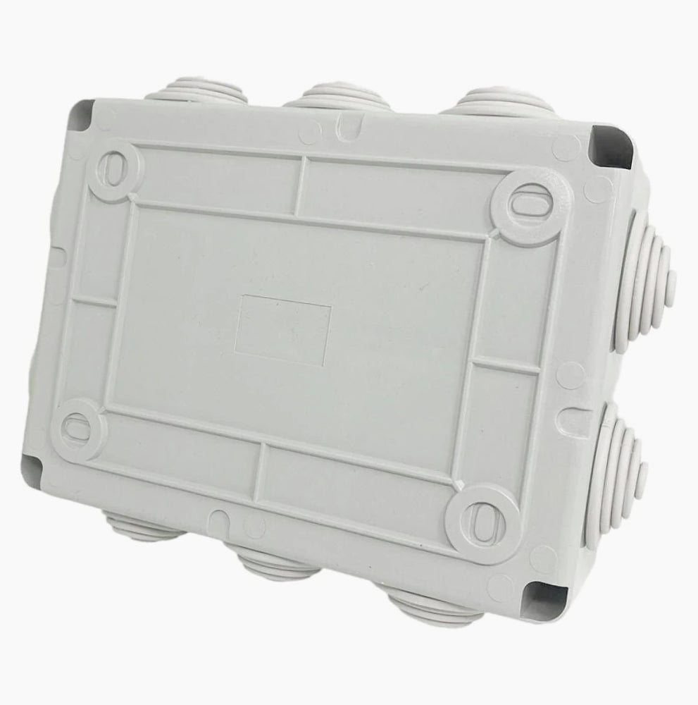 Scatola derivazione rettangolare 10 passacavi con coperchio a viti IP55 - ambraled