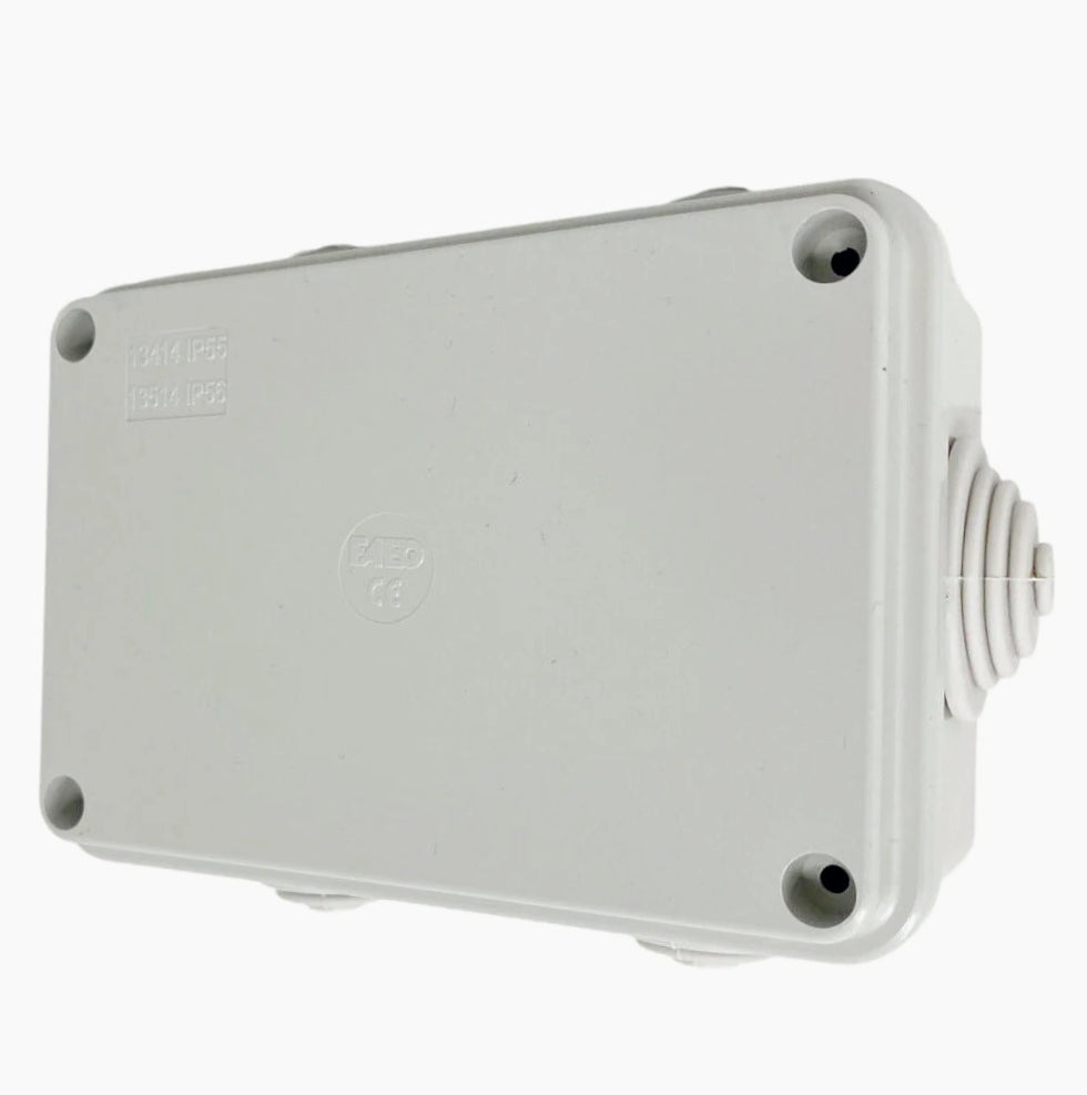 Scatola derivazione rettangolare 6 passacavi con coperchio a viti IP55 - ambraled