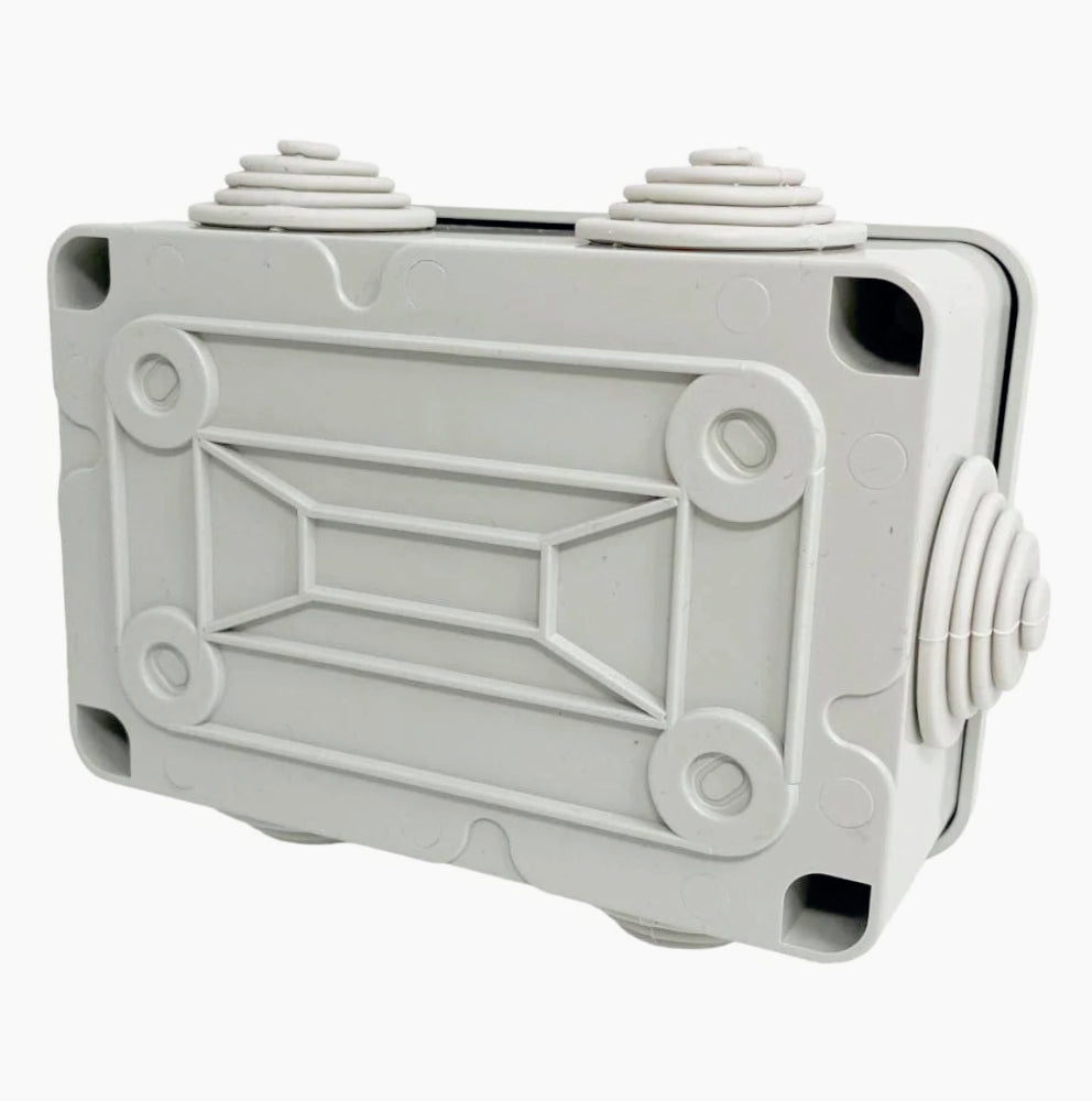 Scatola derivazione rettangolare 6 passacavi con coperchio a viti IP55 - ambraled