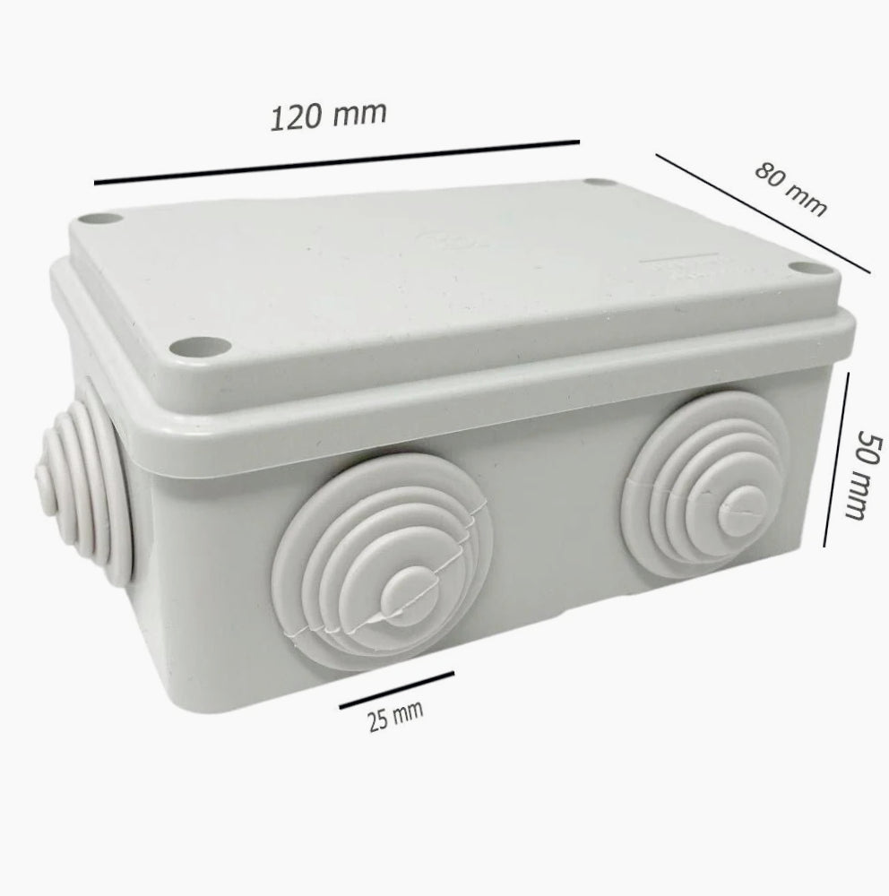 Scatola derivazione rettangolare 6 passacavi con coperchio a viti IP55 - ambraled