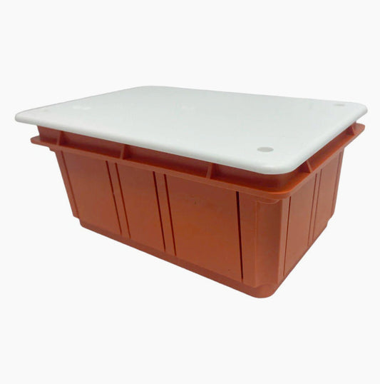 Scatola di derivazione da incasso 152x100x70 mm con coperchio a viti IP40 - ambraled