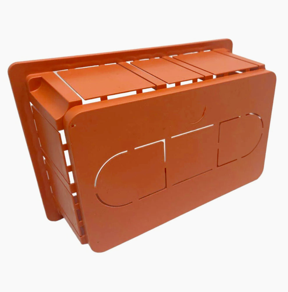 Scatola di derivazione da incasso 152x100x70 mm con coperchio a viti IP40 - ambraled