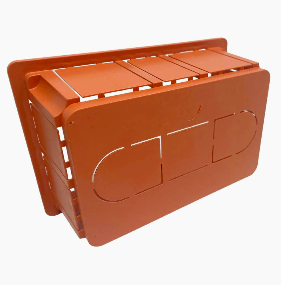Scatola di derivazione da incasso 196x152x70 mm con coperchio a viti IP40 - ambraled