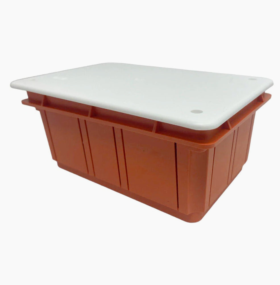 Scatola di derivazione da incasso 196x152x70 mm con coperchio a viti IP40 - ambraled