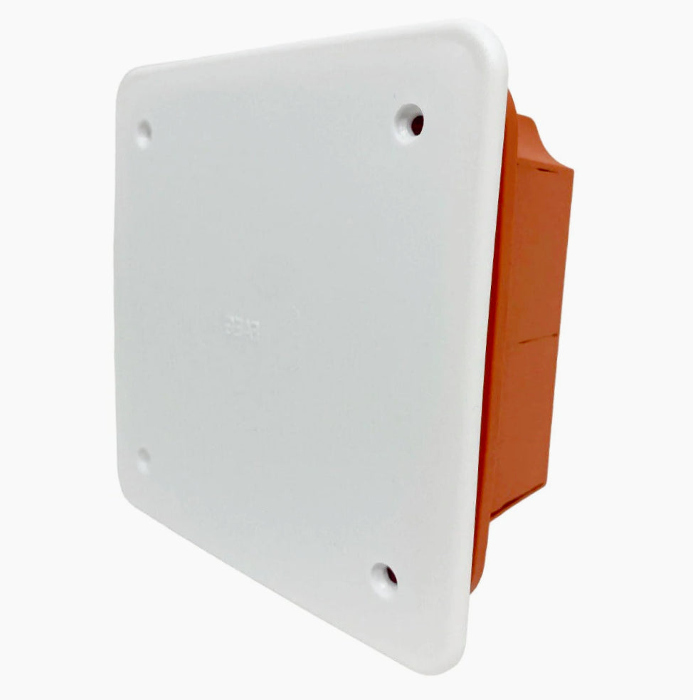 Scatola di derivazione da incasso 92x92x45 mm con coperchio viti IP40 - ambraled