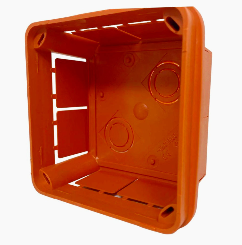 Scatola di derivazione da incasso 92x92x45 mm con coperchio viti IP40 - ambraled