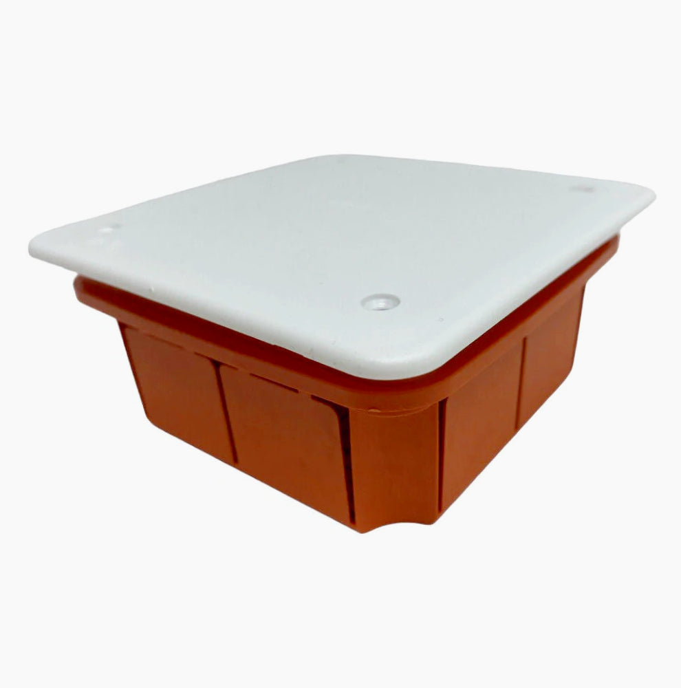 Scatola di derivazione da incasso 92x92x45 mm con coperchio viti IP40 - ambraled