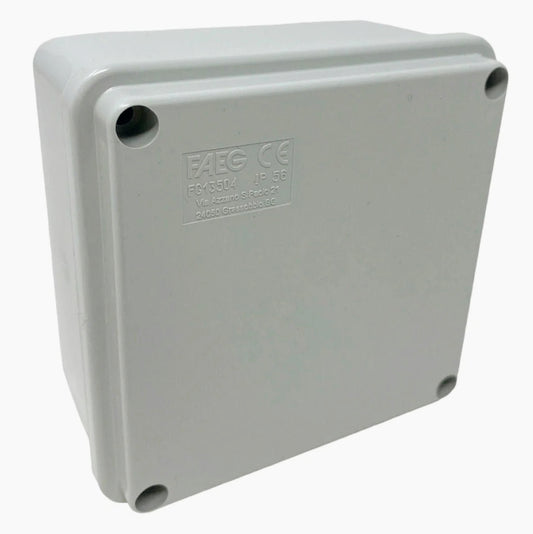 Scatola di derivazione quadrata 100x100x50 mm con coperchio IP56 viti pareti lisce - ambraled