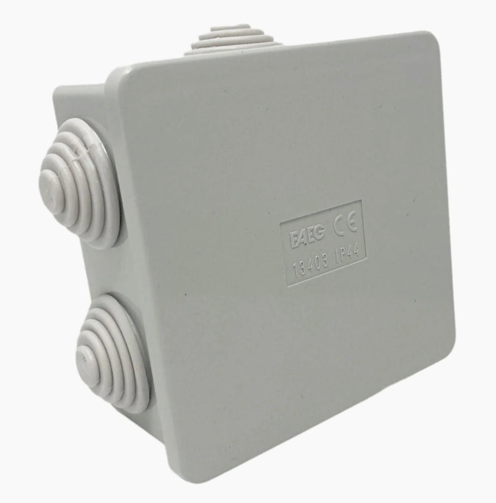 Scatola di derivazione quadrata 6 passacavi con coperchio IP44 - ambraled
