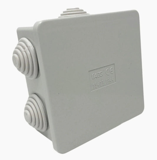 Scatola di derivazione quadrata 6 passacavi con coperchio IP44 - ambraled