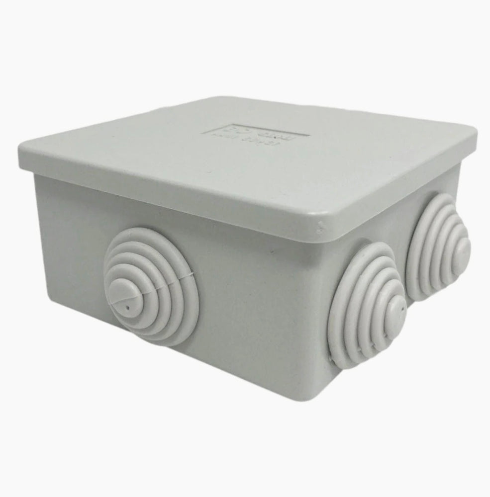 Scatola di derivazione quadrata 6 passacavi con coperchio IP44 - ambraled