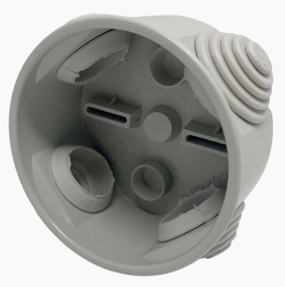 Scatola di derivazione tonda 4 passacavi con coperchio IP44 - ambraled