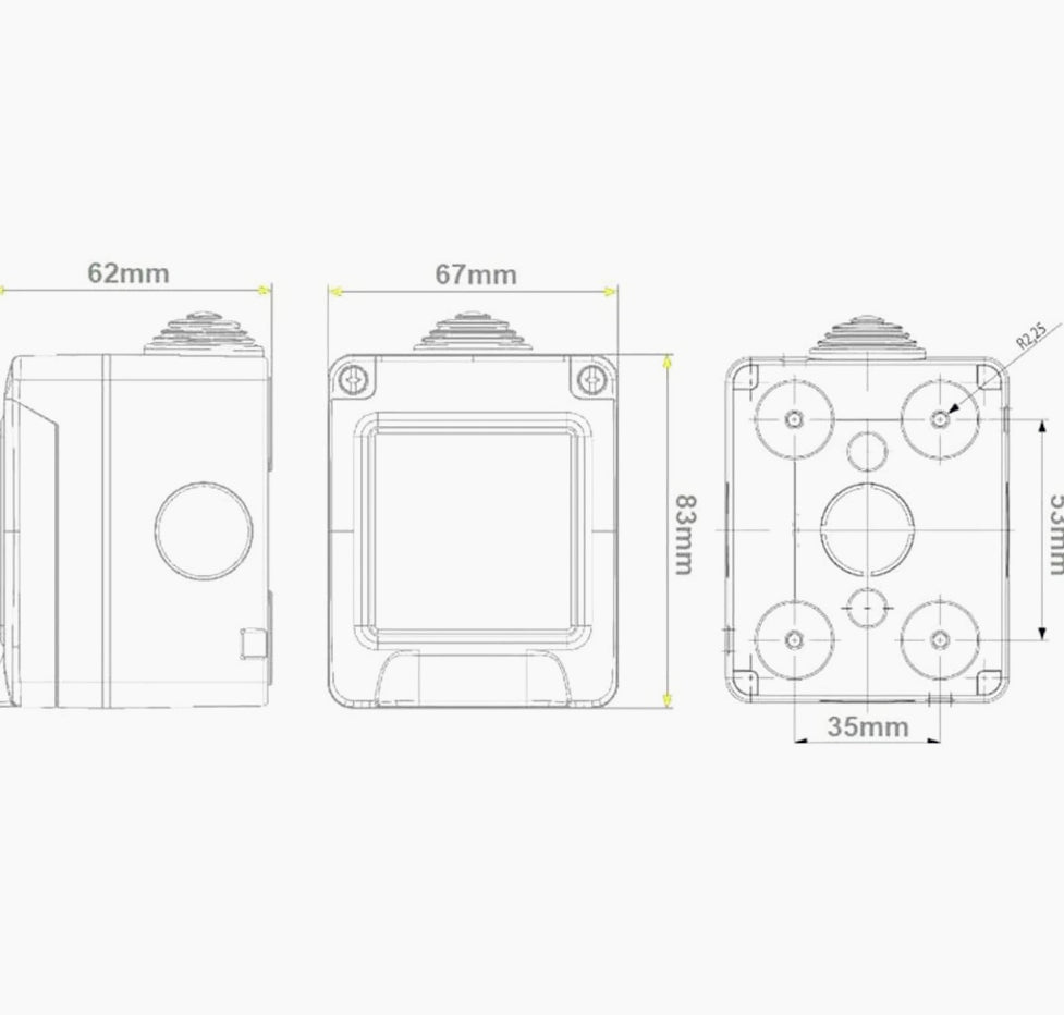 Cassetta Idrobox 2/4 posti – coperchio, Living Light International Air - ambraled