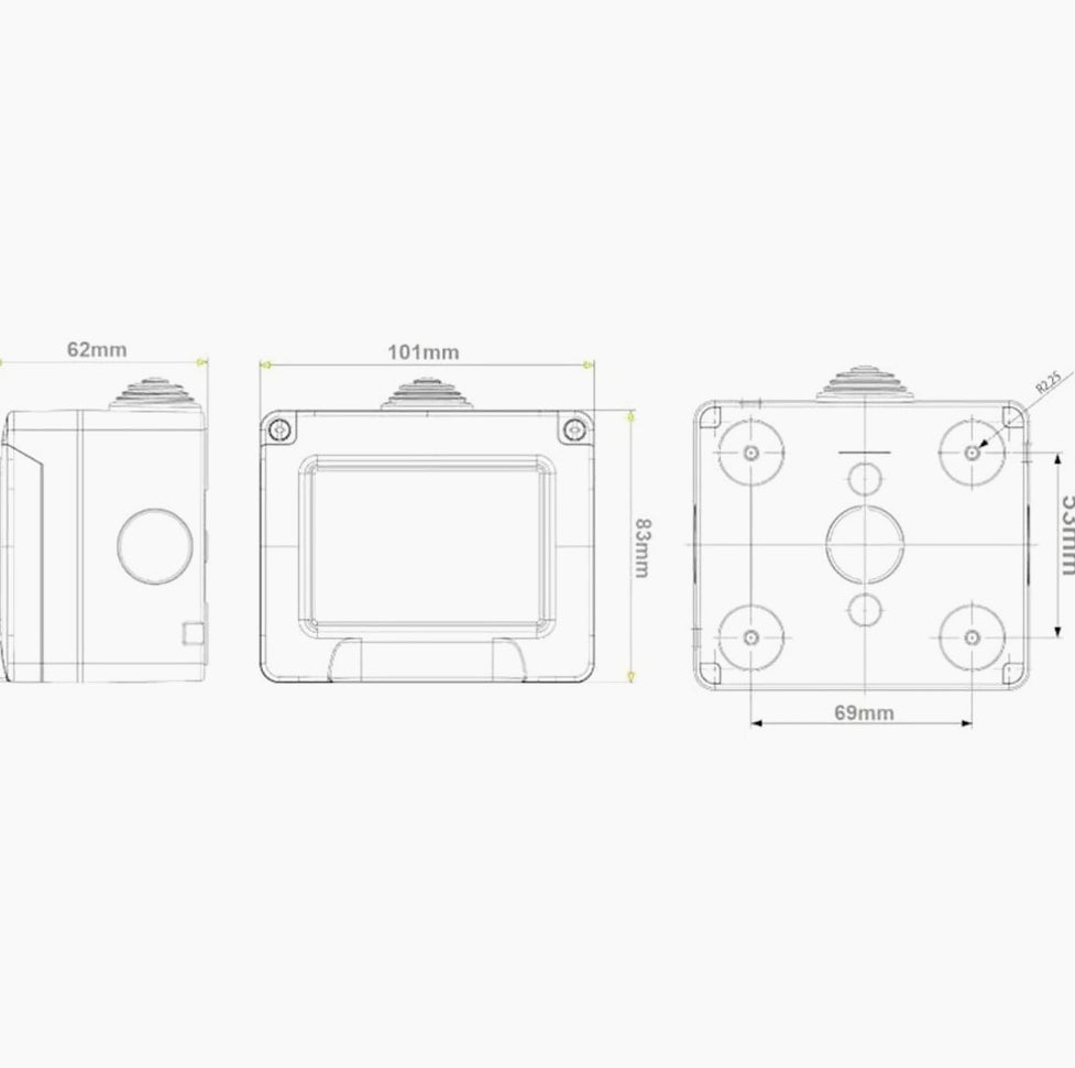 Cassetta Idrobox 2/4 posti – coperchio, Living Light International Air - ambraled