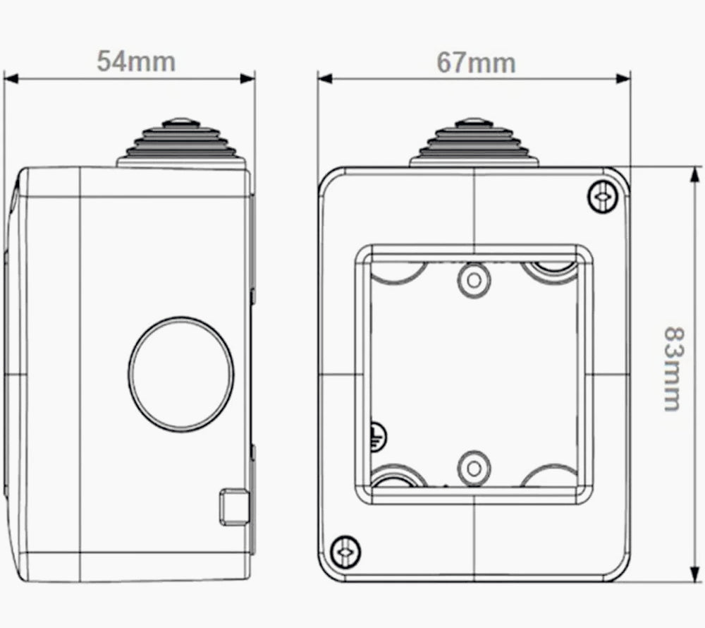 Custodia idrobox 2/3/4 posti – compatibile Living Light IP40 - ambraled