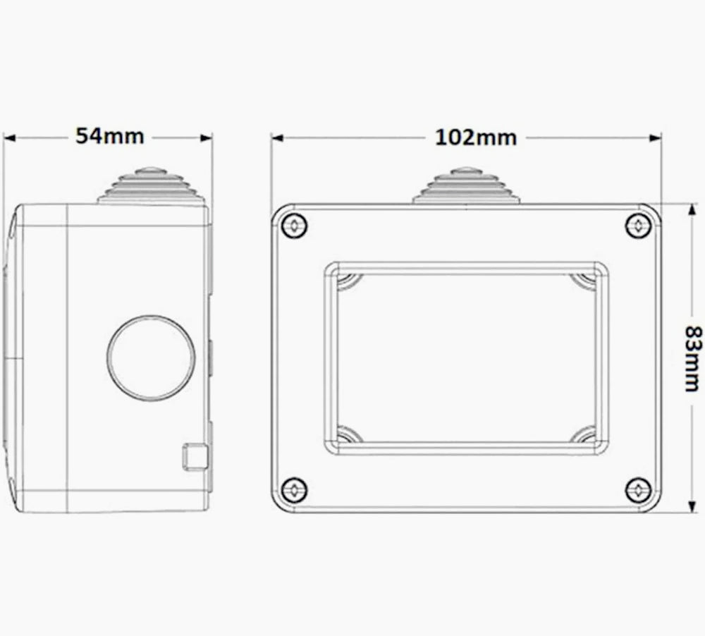 Custodia idrobox 2/3/4 posti – compatibile Living Light IP40 - ambraled