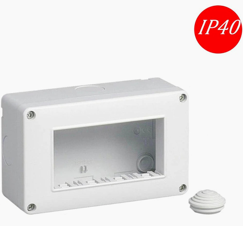 Custodia idrobox 2/3/4 posti – compatibile Living Light IP40 - ambraled