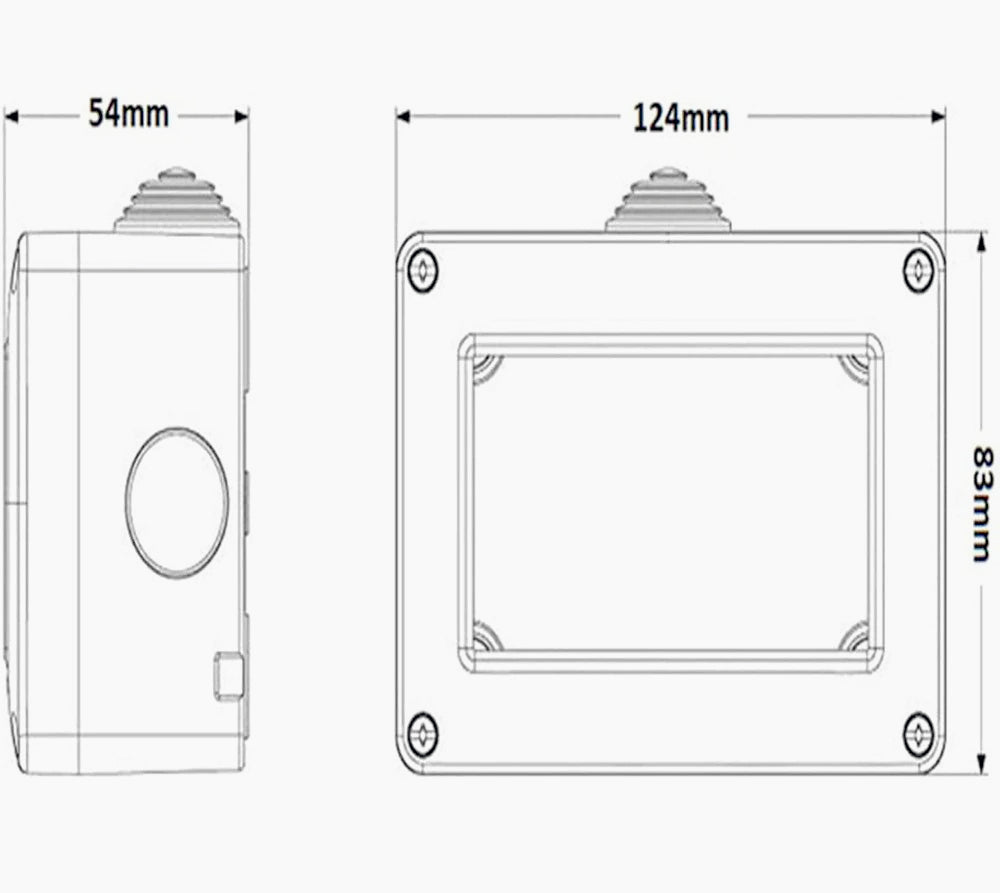Custodia idrobox 2/3/4 posti – compatibile Living Light IP40 - ambraled