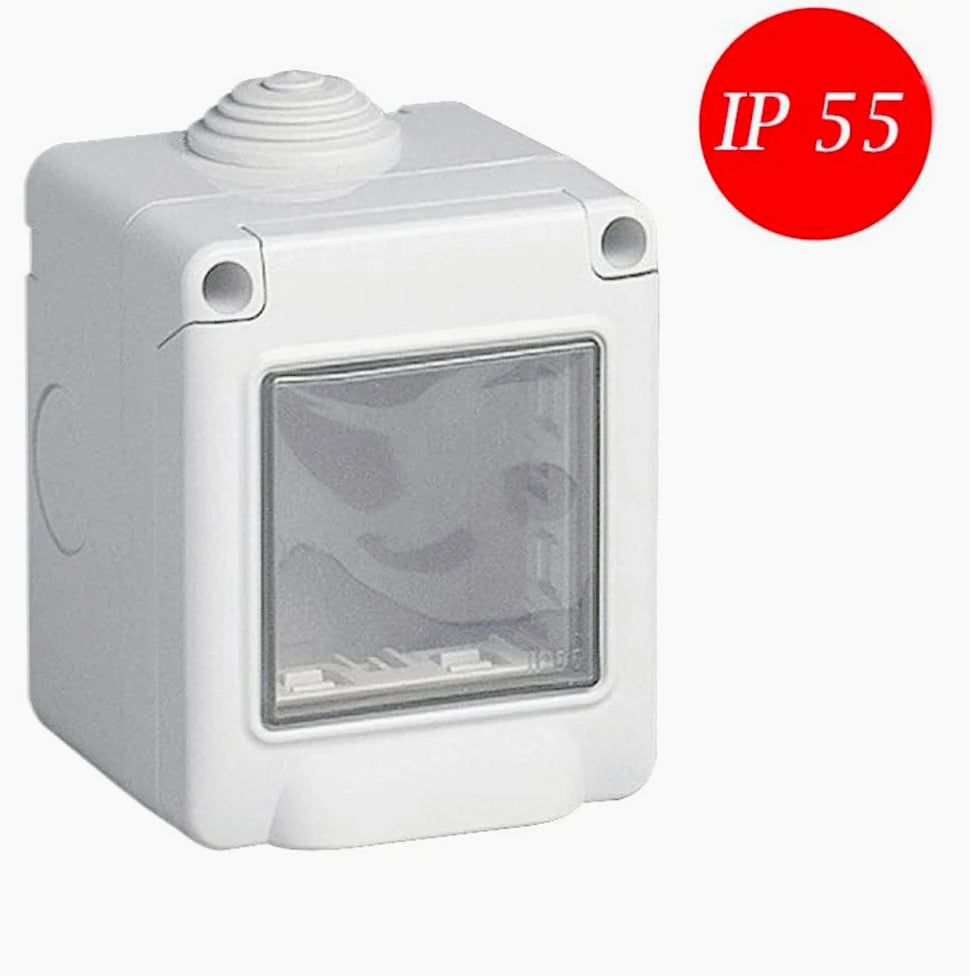 Cassetta Idrobox 2 posti – coperchio, compatibile Matix, IP55 - ambraled