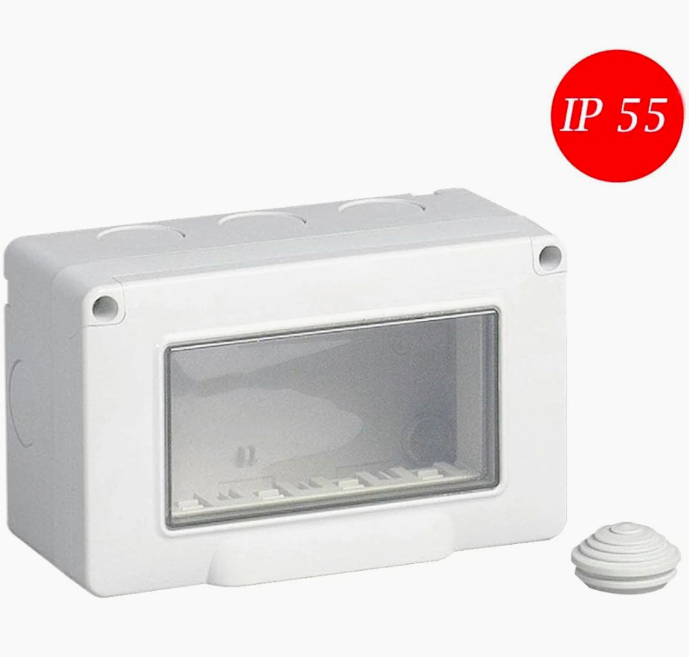 Cassetta Idrobox 4 posti – coperchio, compatibile Matix, IP55 - ambraled